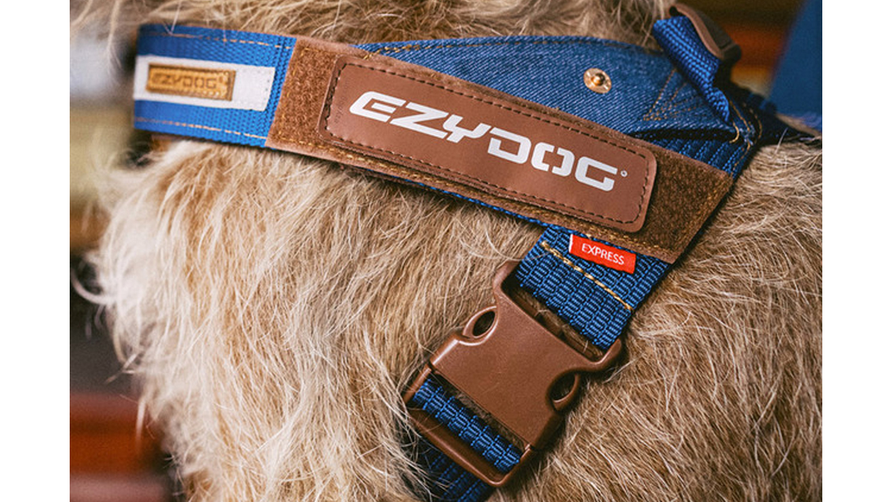 EzyDog Express Harness Denim - Adjustable Dog Harness for Medium & Large Dogs - Comfortable & Durable Walking Gear for Hiking, Running & Daily Walks