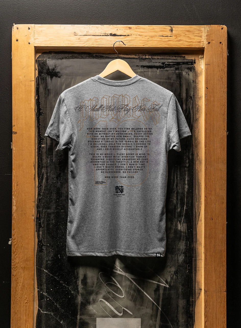 Premium MANTRA TEE - Soft Cotton Grey T-Shirt for Men & Women | Yoga, Meditation & Casual Wear