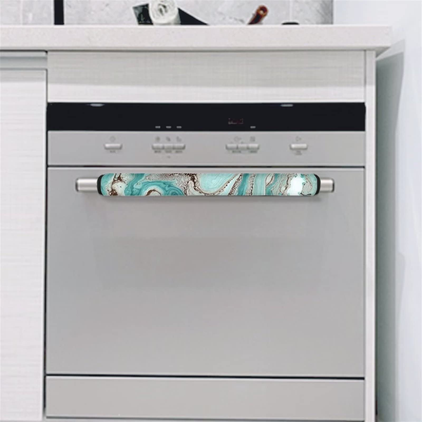 6-Pack Forchrinse Aqua Refrigerator Door Handle Covers - Non-Slip Kitchen Appliance Grips for Fridge, Oven & Dishwasher - Protect Handles from Dirt & Scratches (Perfect for Home, Restaurant & Office Use)