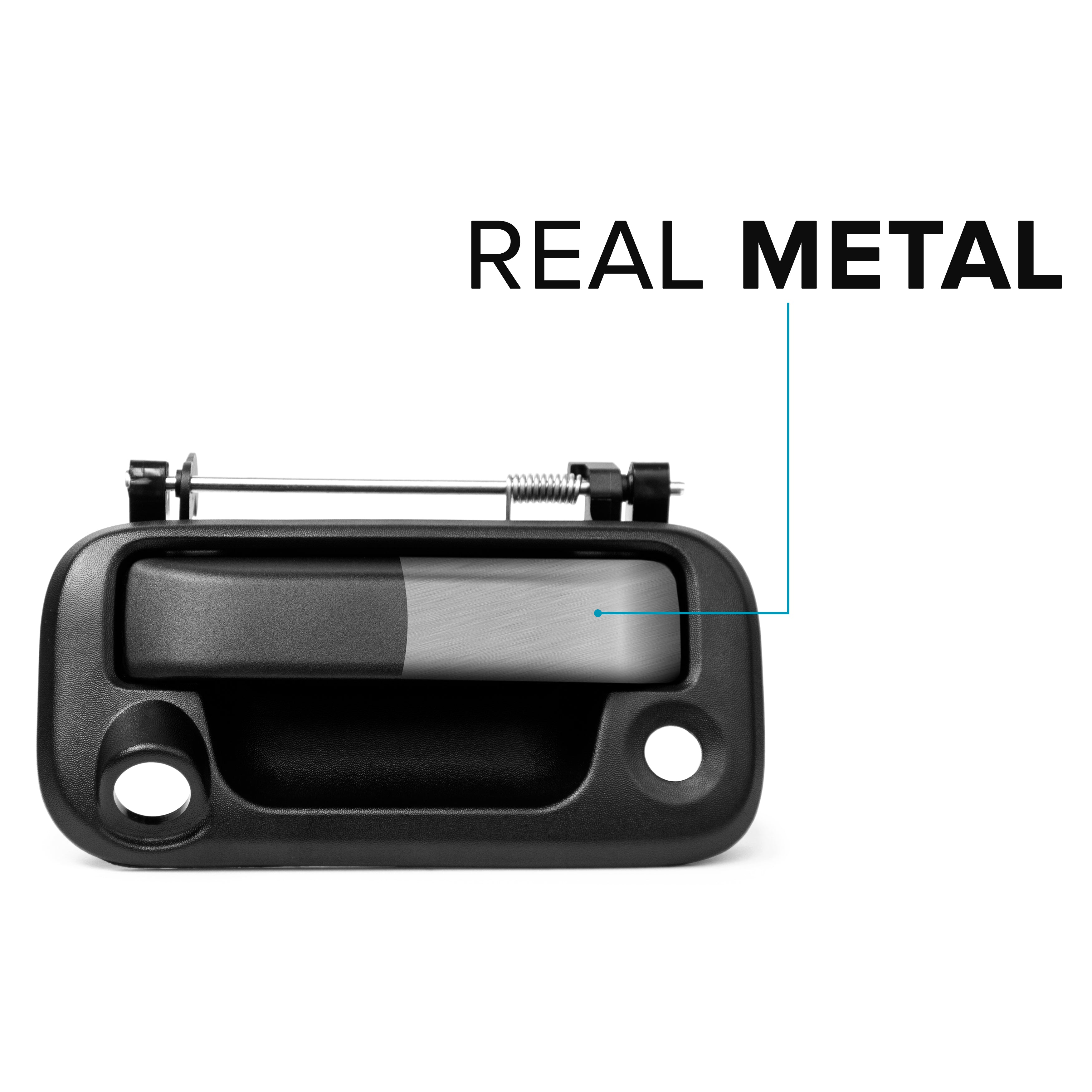 Black Metal Replacement Tailgate Handle with Backup Camera for Ford F150 F250 F350 F450 F550 (2005-2016) - Durable Upgrade for Trucks, Off-Road & Towing