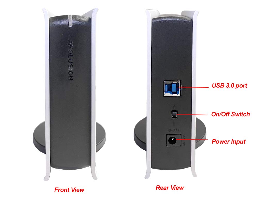 Avolusion PRO-5X Series 4TB USB 3.0 External Hard Drive - High Speed Portable HDD for Windows PC, Mac, Laptop - White (Renewed) - Perfect for Data Backup, Gaming Storage & Media Files