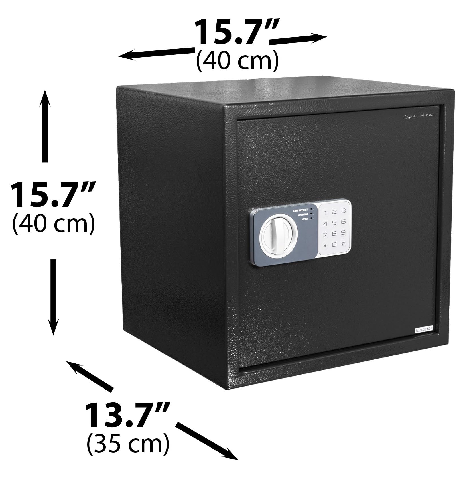 Genie Hand Time Lock Safe with Countdown Timer - B-Class Security Lock & Anti-Bounce Technology - Perfect for Home, Office, and Gym Storage