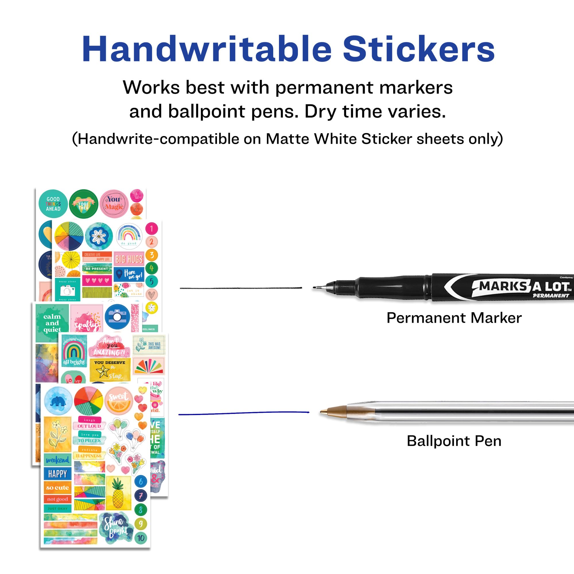 Avery + Amy Tangerine Designer Collection Planner Stickers - 744 Stickers in 20 Sheets for Weekly, Monthly & Daily Planning - Perfect for Bullet Journals, Calendars & Planners (6782) - Ideal for Office, School & Home Organization