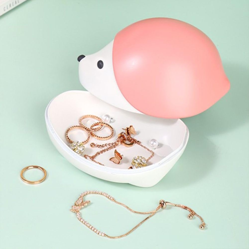 Funny Hedgehog-Shaped Magnetic Paper Clip Dispenser & Holder - Yellow Office Organizer for Pins, Clips & Metal Parts - Perfect for Home, Office & School Desks