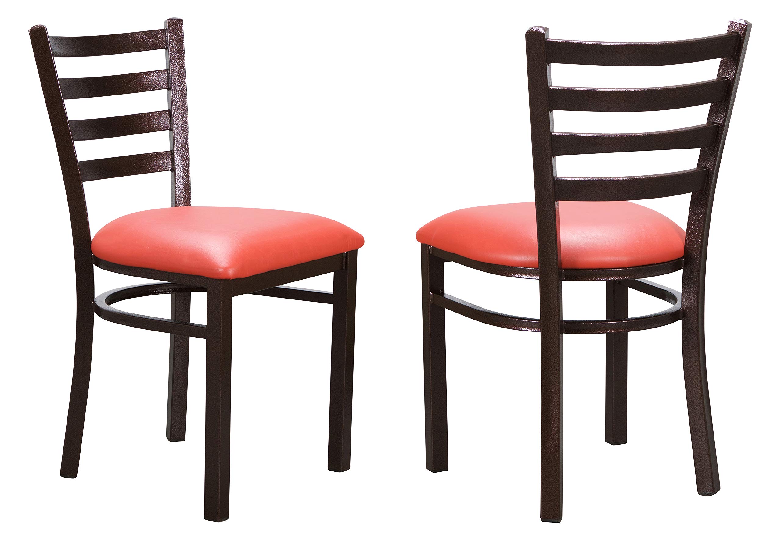 LINON Baxter Black/Red Metal Side Chair, Set of 2 - Modern Dining Chairs for Kitchen, Dining Room, Office & Outdoor Use - Durable Metal Frame & Comfortable Seating