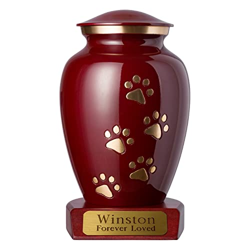 Crimson, Vertical Brass Paws