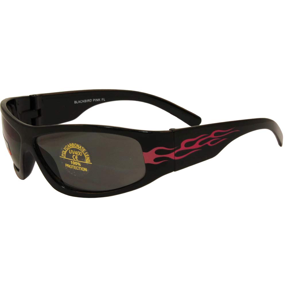 Blackbird Sport Motorcycle Riding Sunglasses - UV Protection, Anti-Glare, Lightweight Black Frames for Men & Women - Perfect for Cycling, Racing, and Outdoor Adventures
