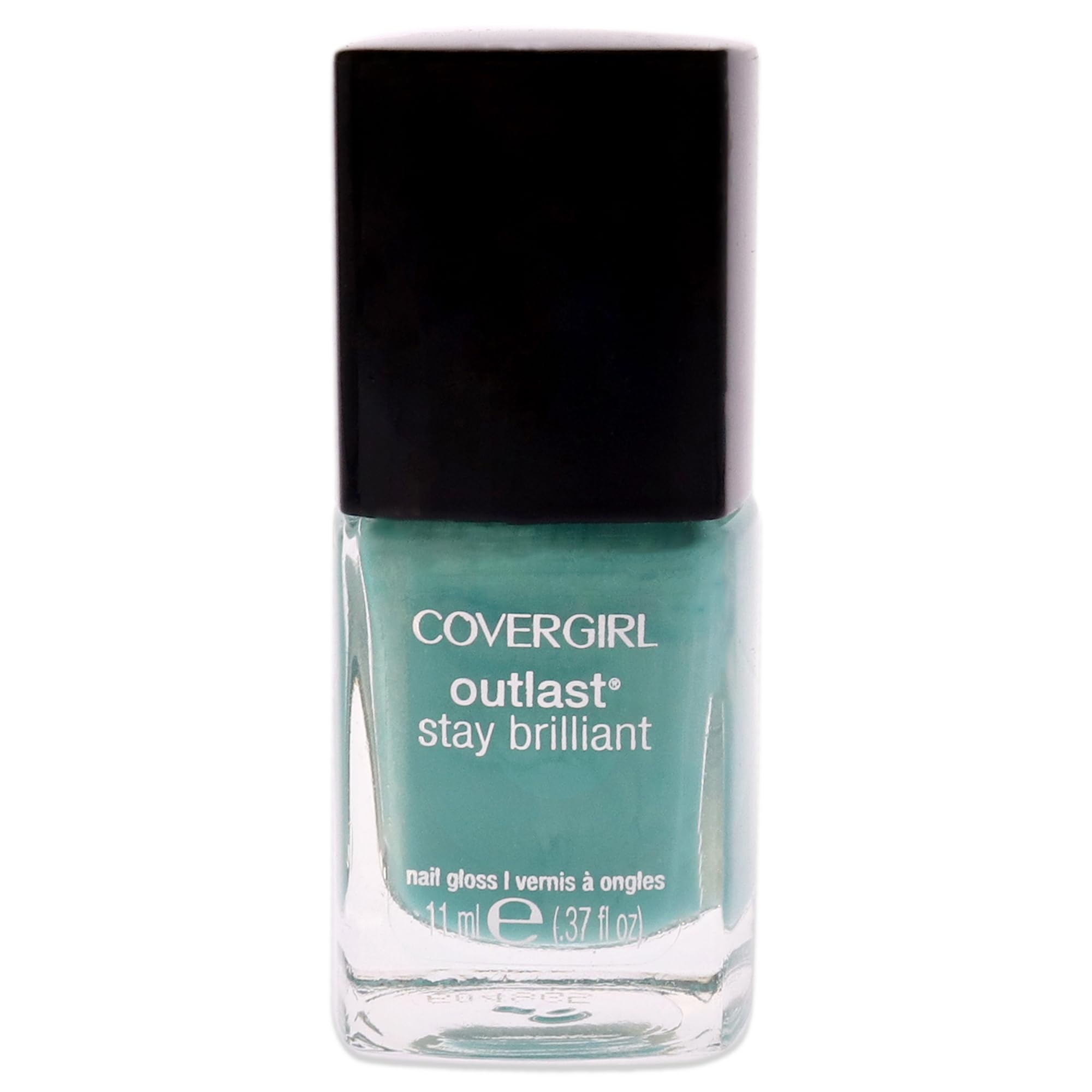 Covergirl Outlast Stay Brilliant Nail Gloss in Mint Mojito 285 - 0.37 oz Long-Lasting Shine Nail Polish for Salon-Quality Manicures at Home - Perfect for Everyday Wear, Parties & Special Occasions