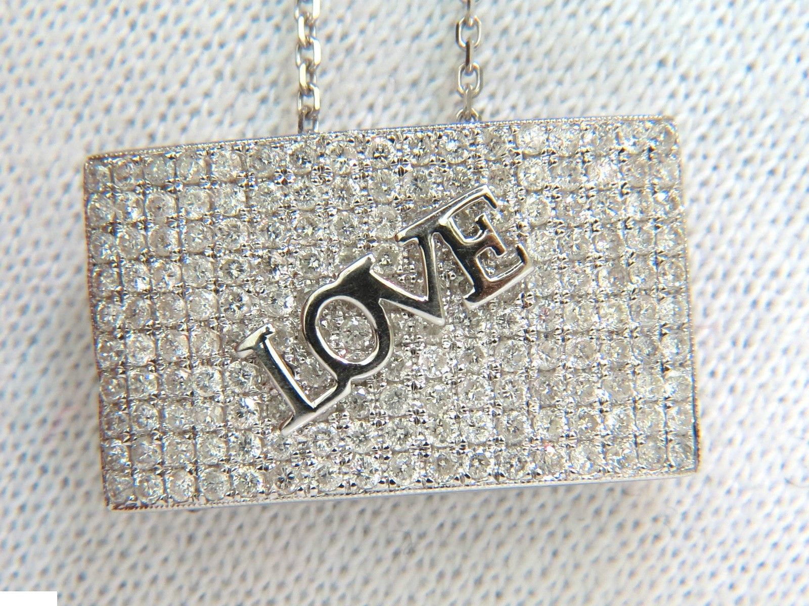 1.52CT Modern Love Diamond Pendant with 14KT Gold Chain & Bead Set - Elegant Jewelry Gift for Women, Anniversary, Valentine's Day