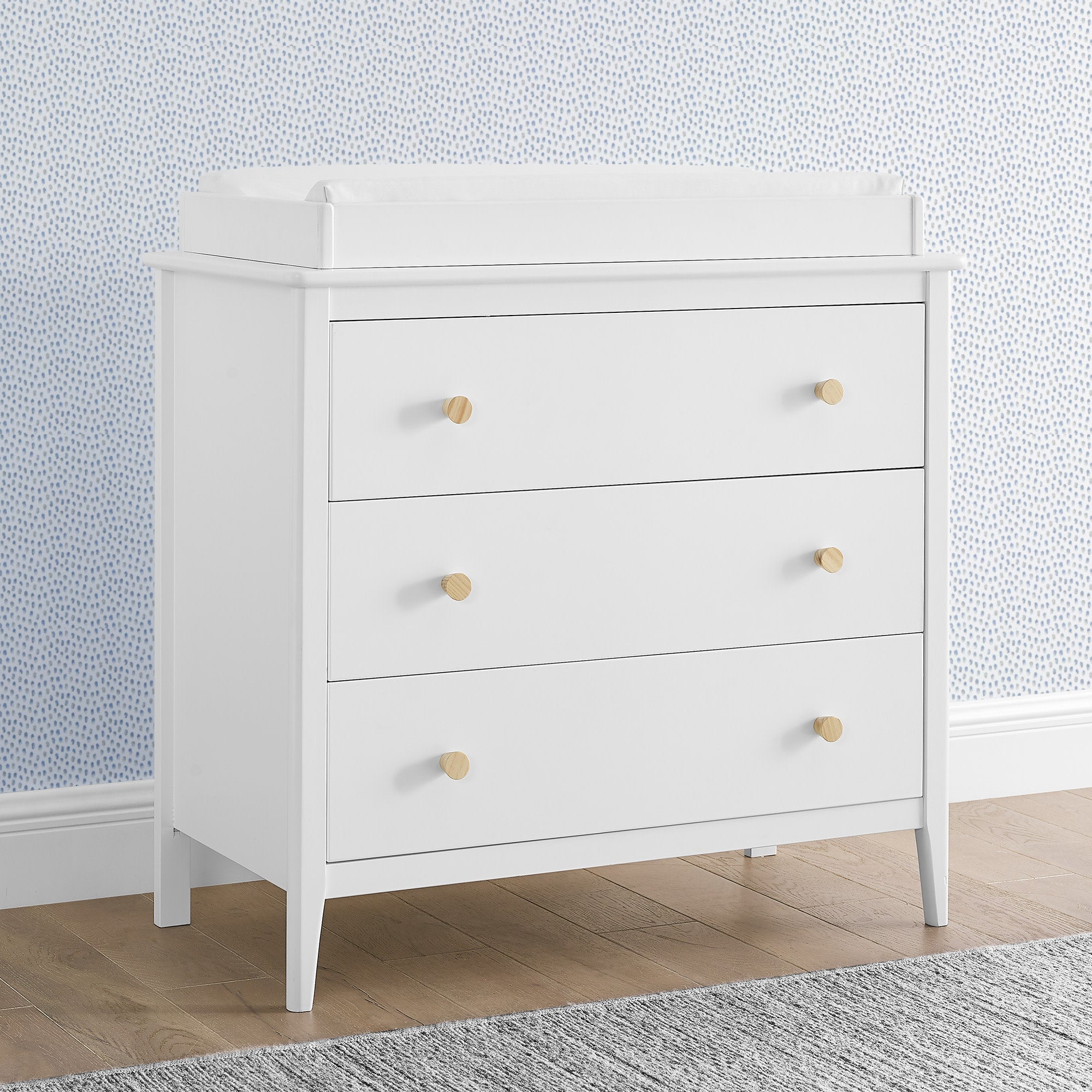 Casey 3 Drawer Dresser with Interlocking Drawers - Sturdy Bedroom Storage Furniture for Clothes & Accessories - Perfect for Kids Room, Nursery or Dorm Organization