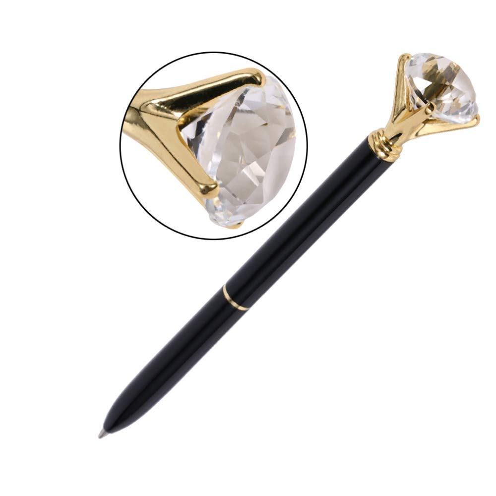 1Pcs Rose Gold Diamond Pen - Elegant Bling Metal Ballpoint Pen with Crystal Design for Office, School & Gift Giving | Premium Writing Instrument for Women & Professionals