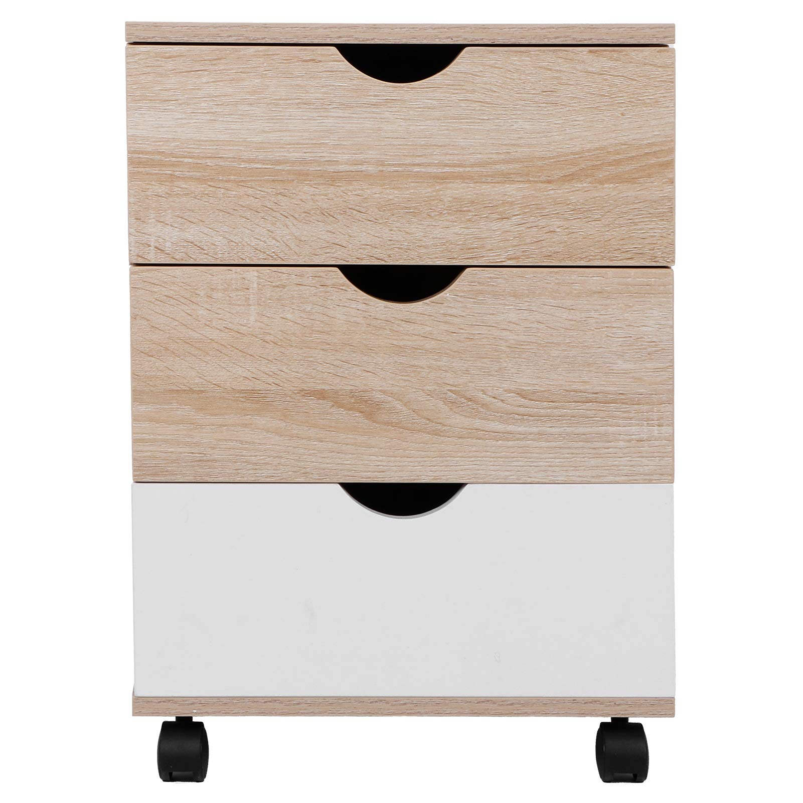 EVTSCAN Mobile Nightstand with 3 Drawers - Rolling Bedside Table, File Storage Cabinet for Bedroom, Home Office & Small Spaces - Perfect for Apartment Living, Dorm Rooms & Guest Bedrooms