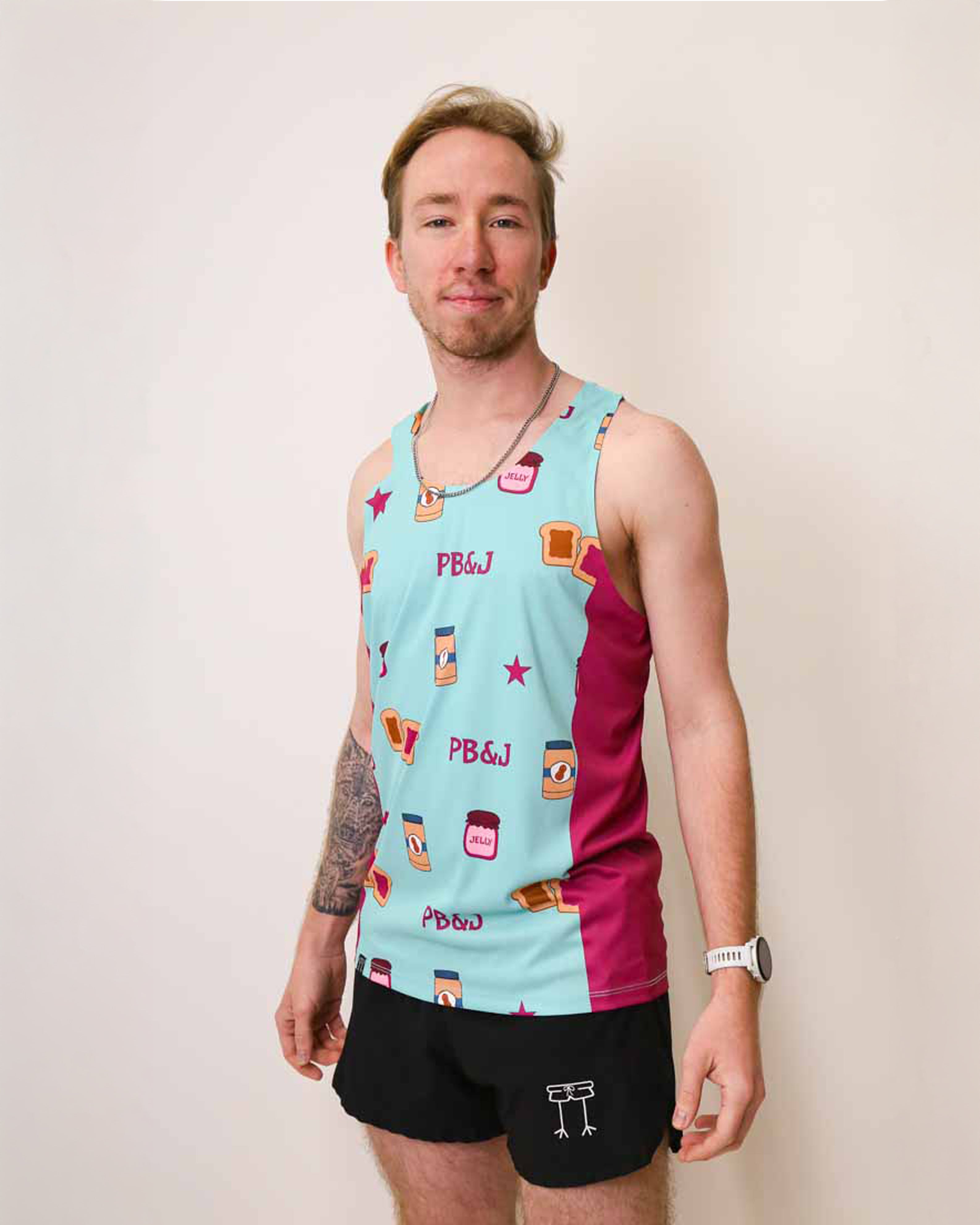 Men's PB&J Performance Singlet - Breathable Running & Workout Tank Top for Gym Training & Athletic Activities