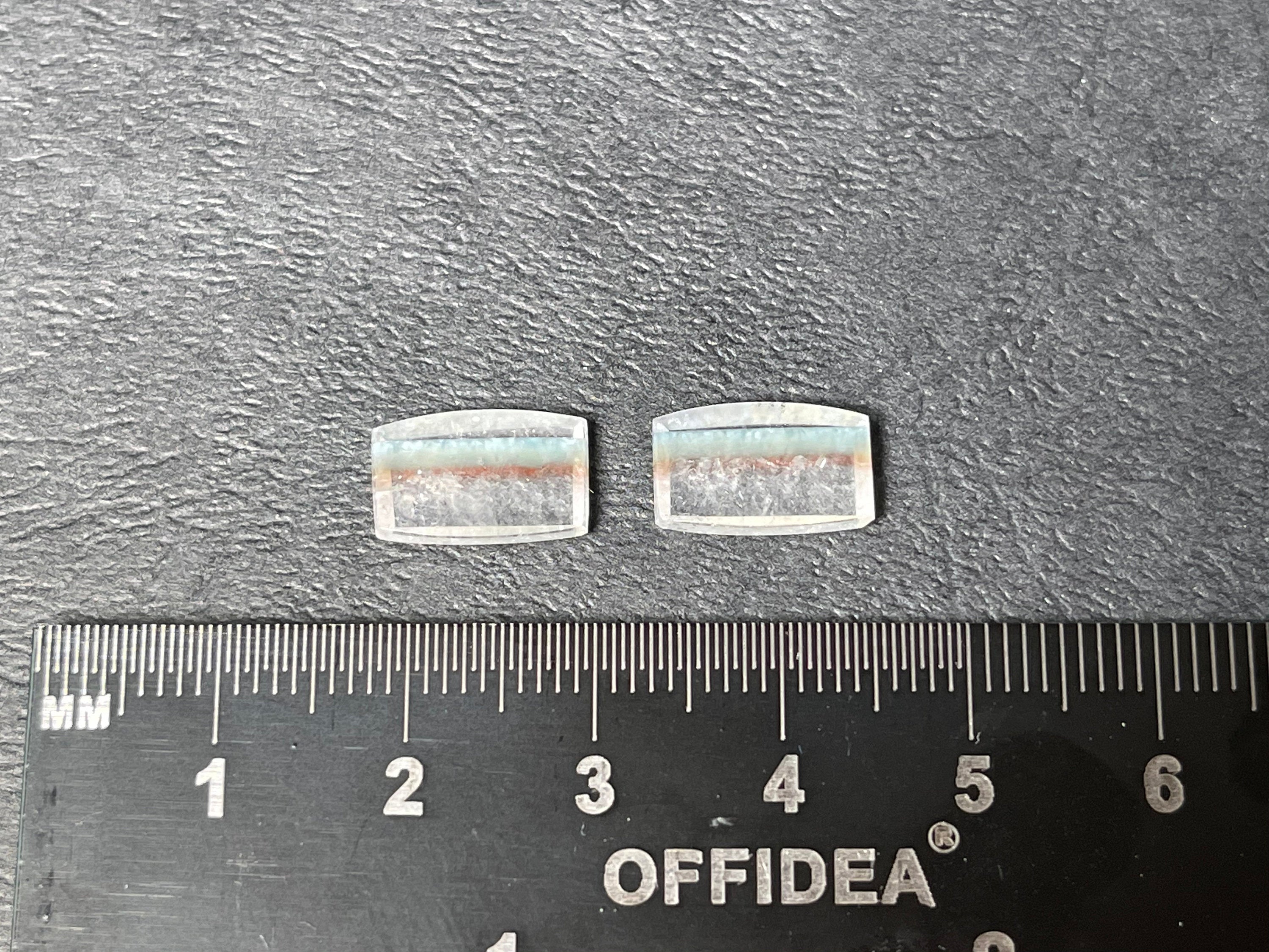 GILALITE Cabochons | Medusa Paraiba Quartz Striped Rectangle Gemstones for Jewelry Making (43805) - Perfect for Pendants, Rings & DIY Craft Projects