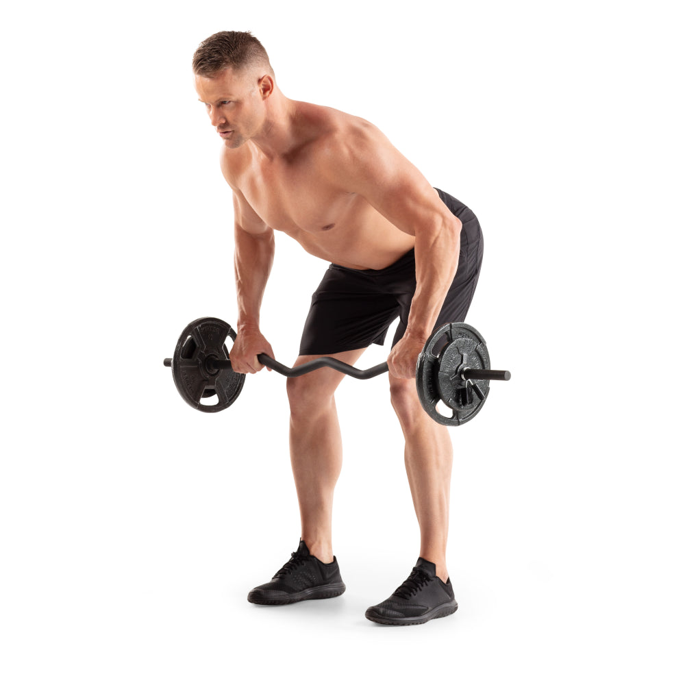 Weider Standard Olympic Curl Bar - 7ft Weightlifting Bar for Home Gym & Strength Training - Perfect for Bicep Curls, Triceps Extensions & Full-Body Workouts