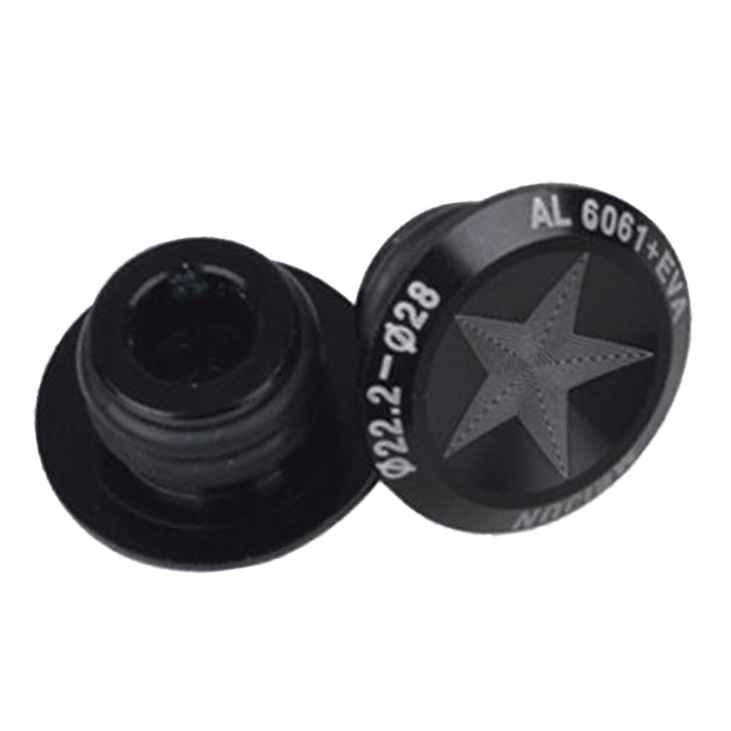 2 Pack Bicycle Handlebar End Plugs - Durable MTB & Road Bike Bar End Caps for Cycling Safety (Black) - Perfect for Mountain Biking, Commuting & Urban Riding Accessories