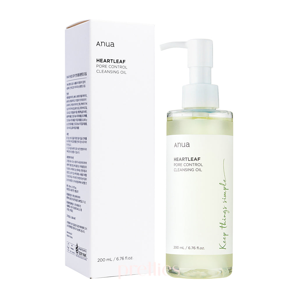 ANUA Heartleaf Pore Control Cleansing Oil 200ml - Korean Skincare for Oily & Acne-Prone Skin - Deep Cleansing & Makeup Remover for Daily Face Wash Routine