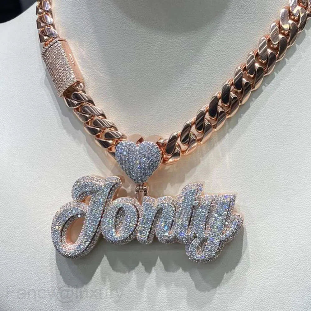Iced Out Pendant Necklace with VVS Moissanite Stones - Perfect for Parties, Weddings & Special Occasions