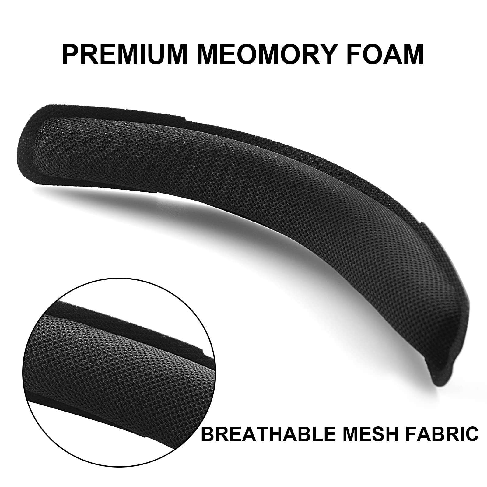 Gvoears Void Headband Replacement for Corsair Void Pro RGB Gaming Headset - Soft Memory Foam & Breathable Mesh Fabric (Black) - Perfect for PC, PS4, Xbox Gaming & Long Comfortable Sessions