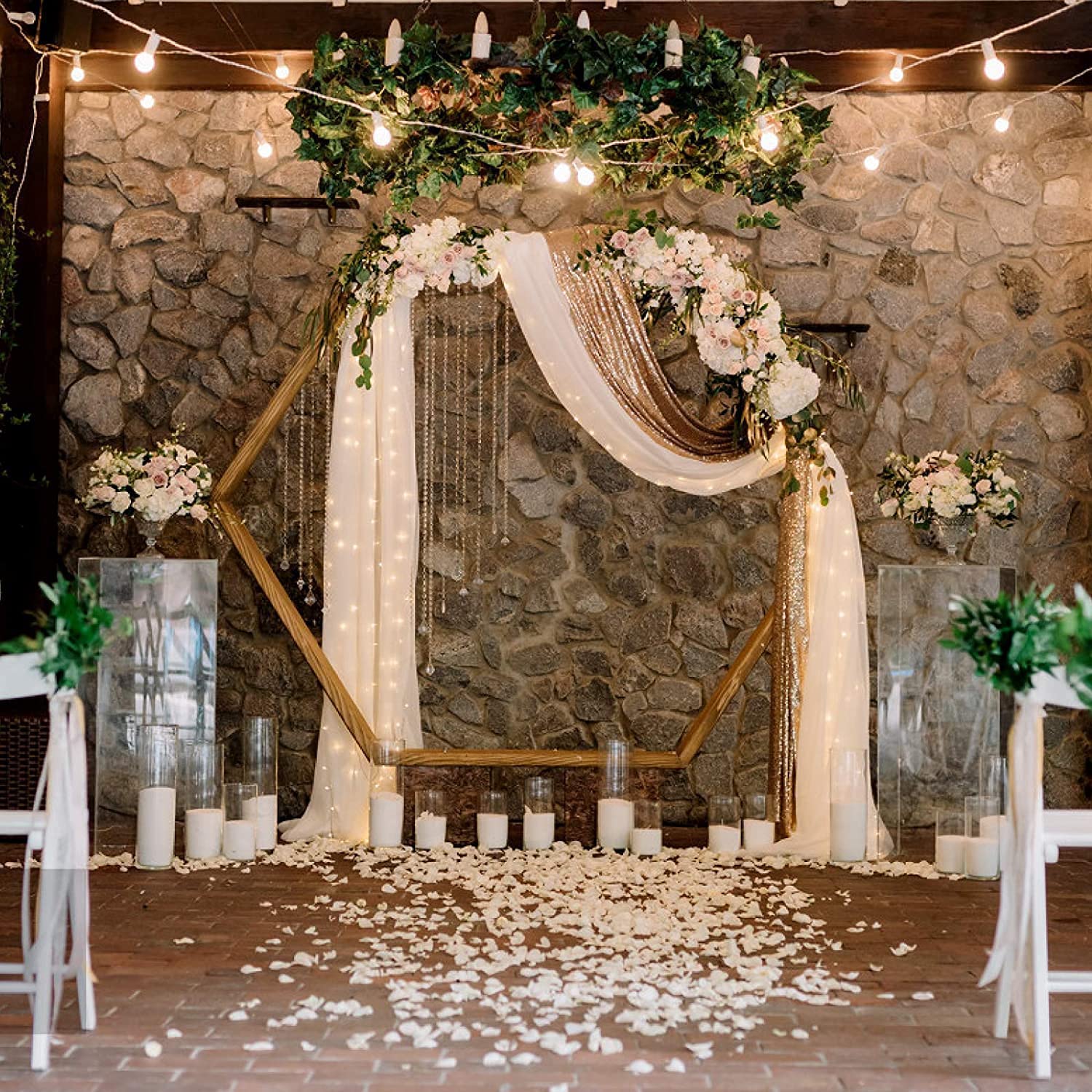 3000pcs Artificial Silk Rose Petals - Cream White Wedding Decorations, Romantic Night & Valentine's Day Party Supplies for Table Scatter, Aisle Decor, Photo Backdrops, and Special Events