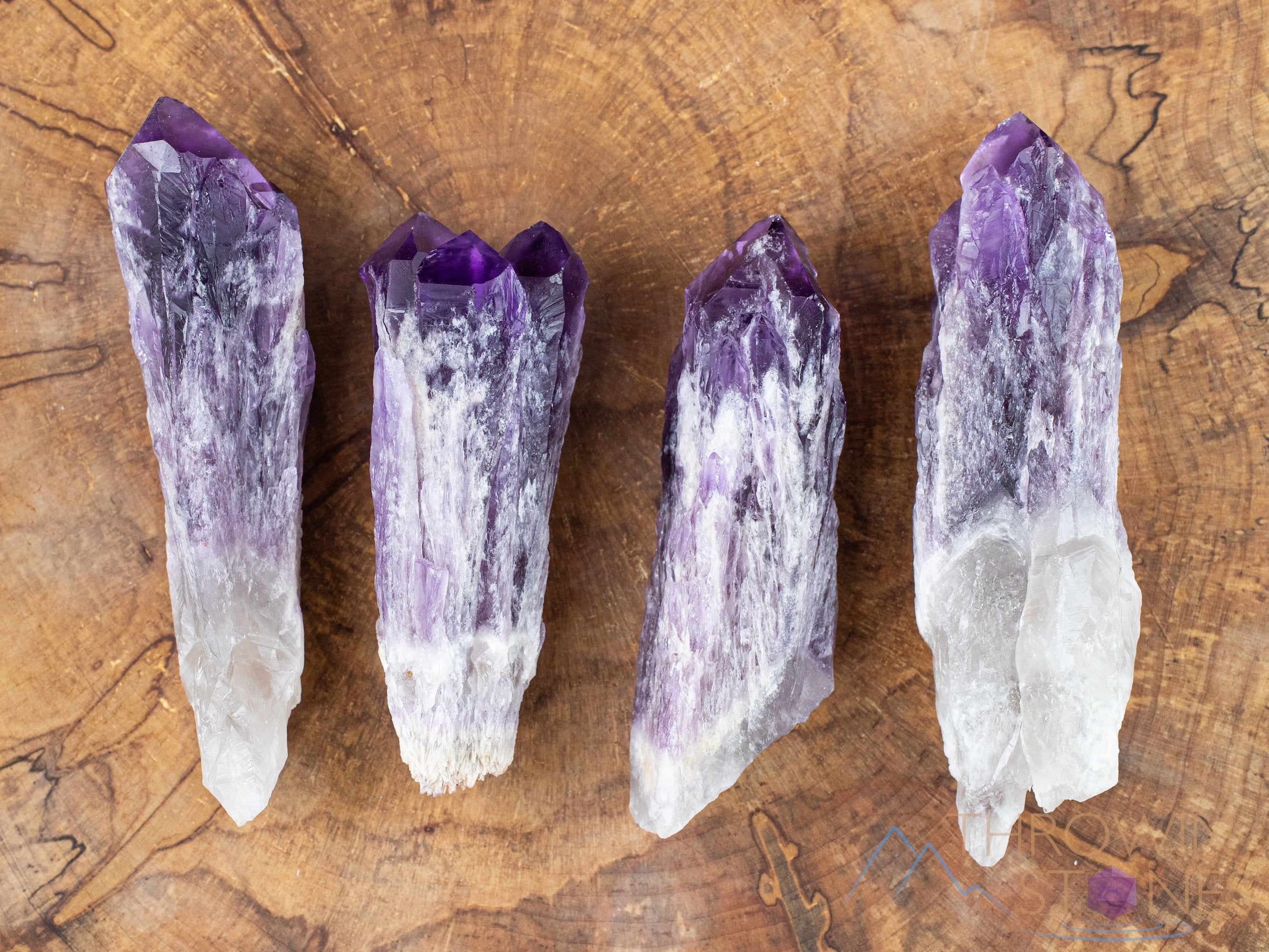 Natural Raw Amethyst Crystal Wand - Healing Stone, Birthstone for February, Raw Crystals & Gemstones for Meditation, Reiki, Chakra Balancing & Spiritual Healing (E1738)