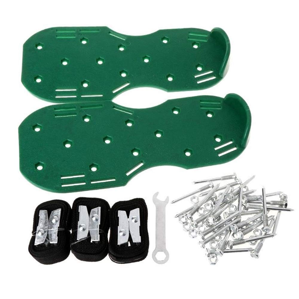 **Men's Garden Lawn Aerator Shoes with Self-Tightening Straps – 100% Assembled Spiked Sandals for Yard Cultivation | Ideal for Gardening, Lawn Care & Home Landscaping**