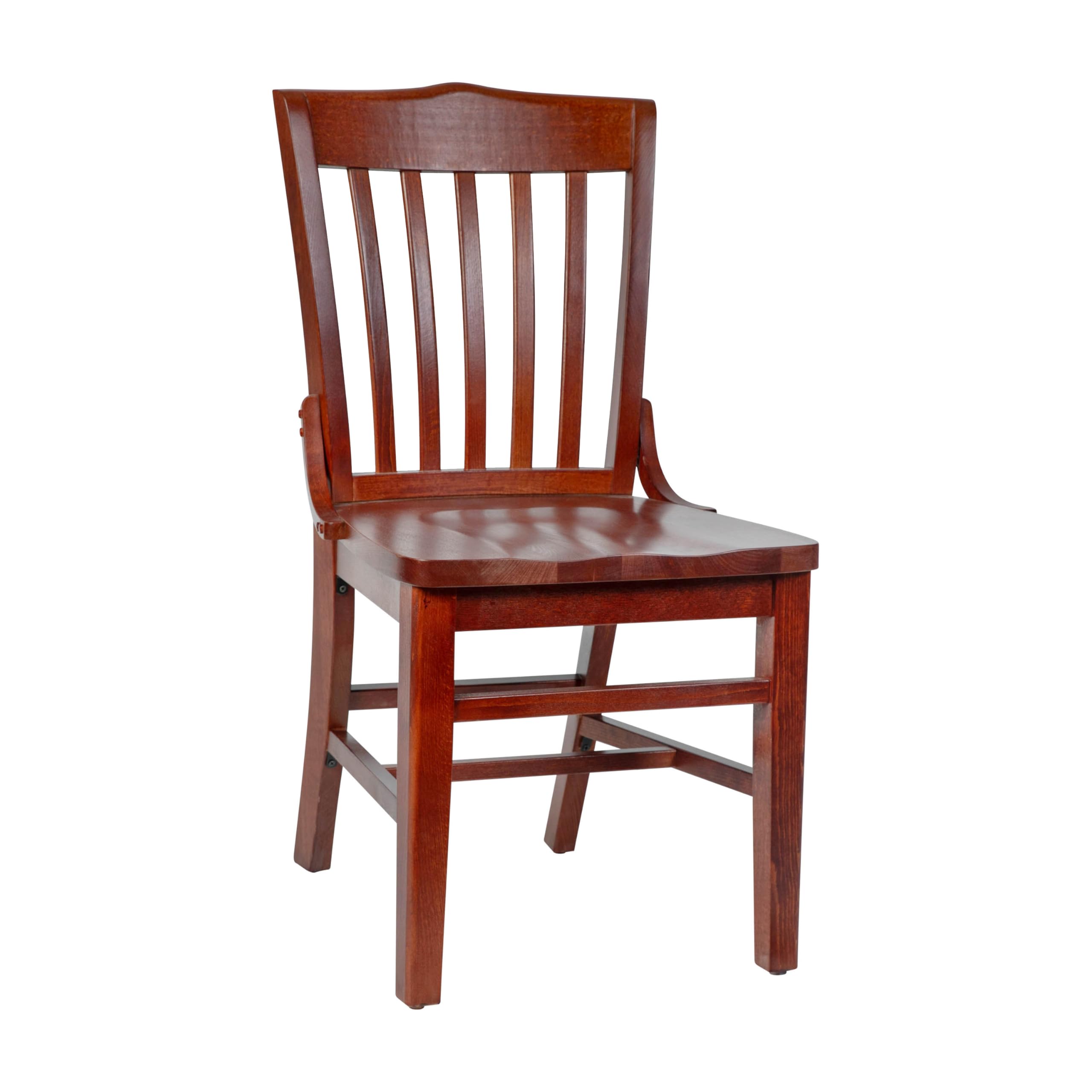 Premium Mahogany Wood School House Chair - Classic Wooden Dining Chair for Home, Office, and Classroom Use