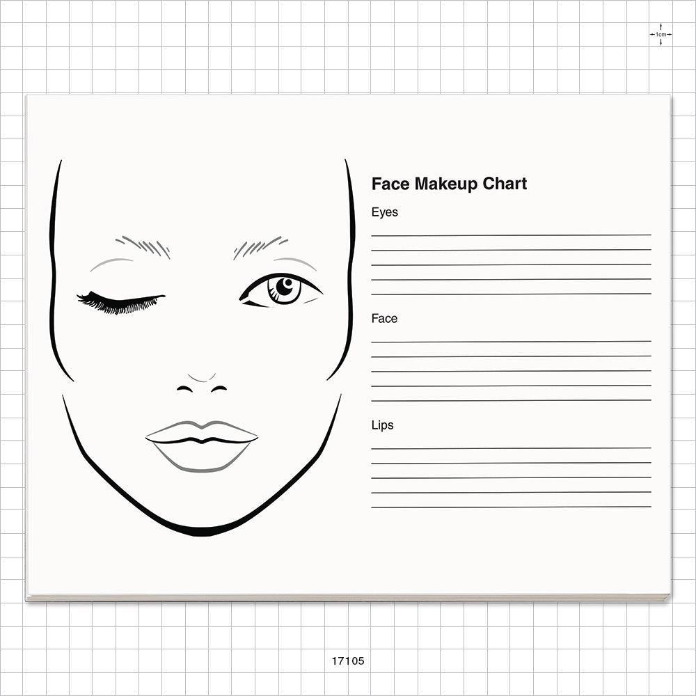 Professional 50-Sheet Face Chart Pad for Makeup Artists - Camera-Ready Skin Mapping & Beauty Planning - Perfect for Salon, Bridal, and Cosmetic Studio Use