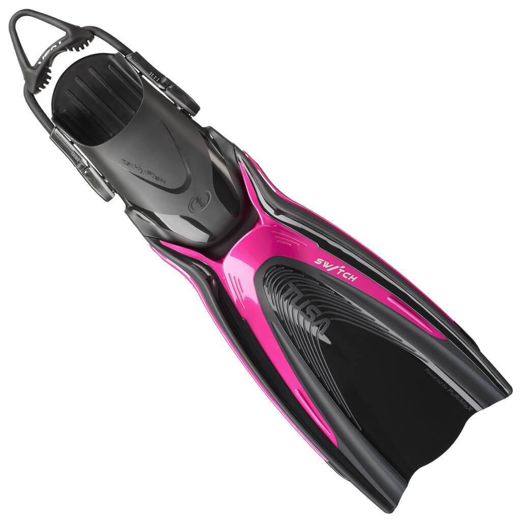 Tusa Hyflex Switch Fin - Adjustable Scuba Diving Fins for Comfort & Performance - Perfect for Snorkeling, Spearfishing & Underwater Exploration