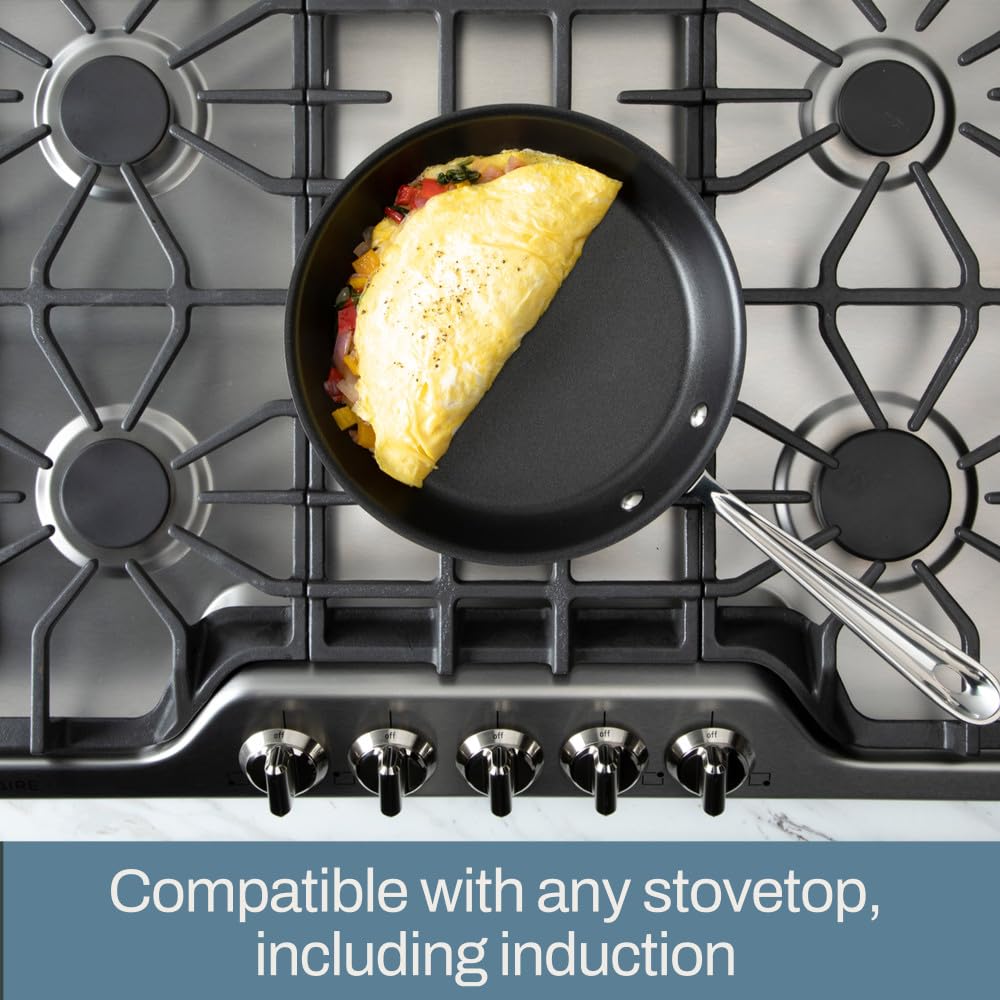 All-Clad D3 3-Ply Stainless Steel Non Stick Cookware Set - 10 Piece Induction Compatible Kitchen Cooking Set with Frying Pans, Saucepans, Saute Pan, Stockpot & Lids - Oven & Broiler Safe to 600°F - Perfect for Home Chefs, Professional Kitchens & Gourmet Cooking