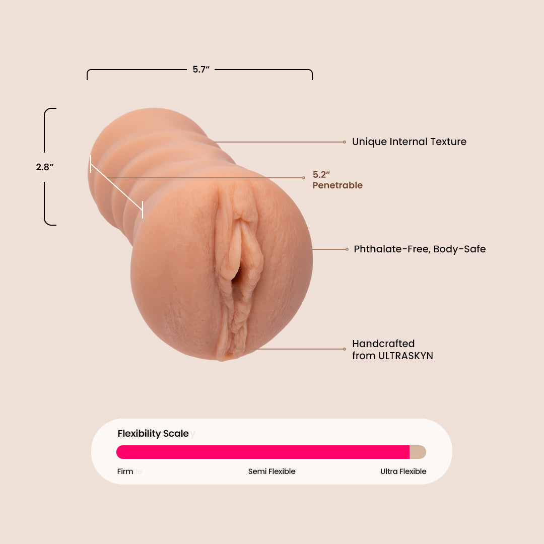 Lela Star ULTRASKYN Realistic Pocket Pussy - Lifelike Feel & Ultra-Soft Material for Enhanced Pleasure | Perfect for Solo Play & Couples Use