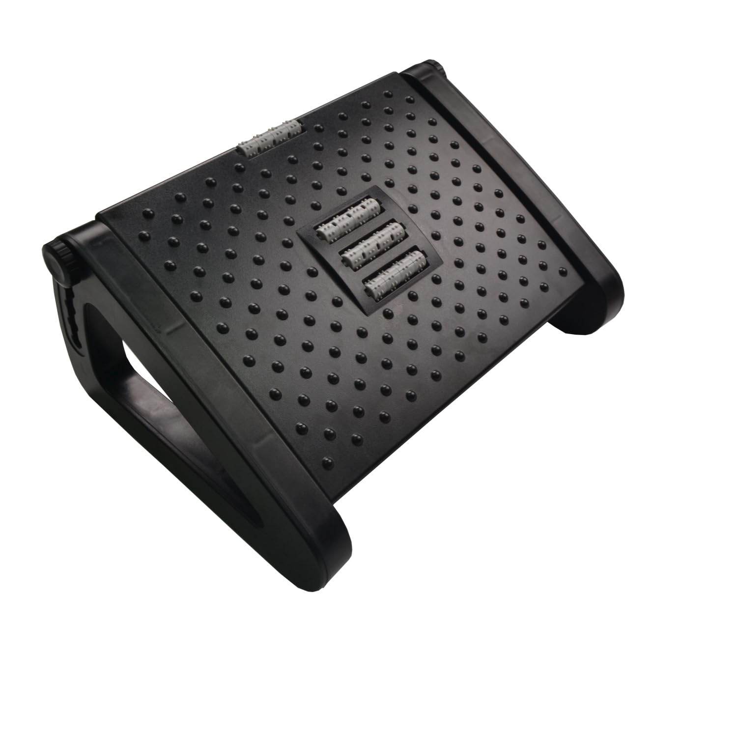 Jakarl Adjustable Ergonomic Foot Rest for Office Desk - Under Desk Foot Stool with Massage Roller, 6 Height Settings - Perfect for Work, Gaming & Home Office Comfort