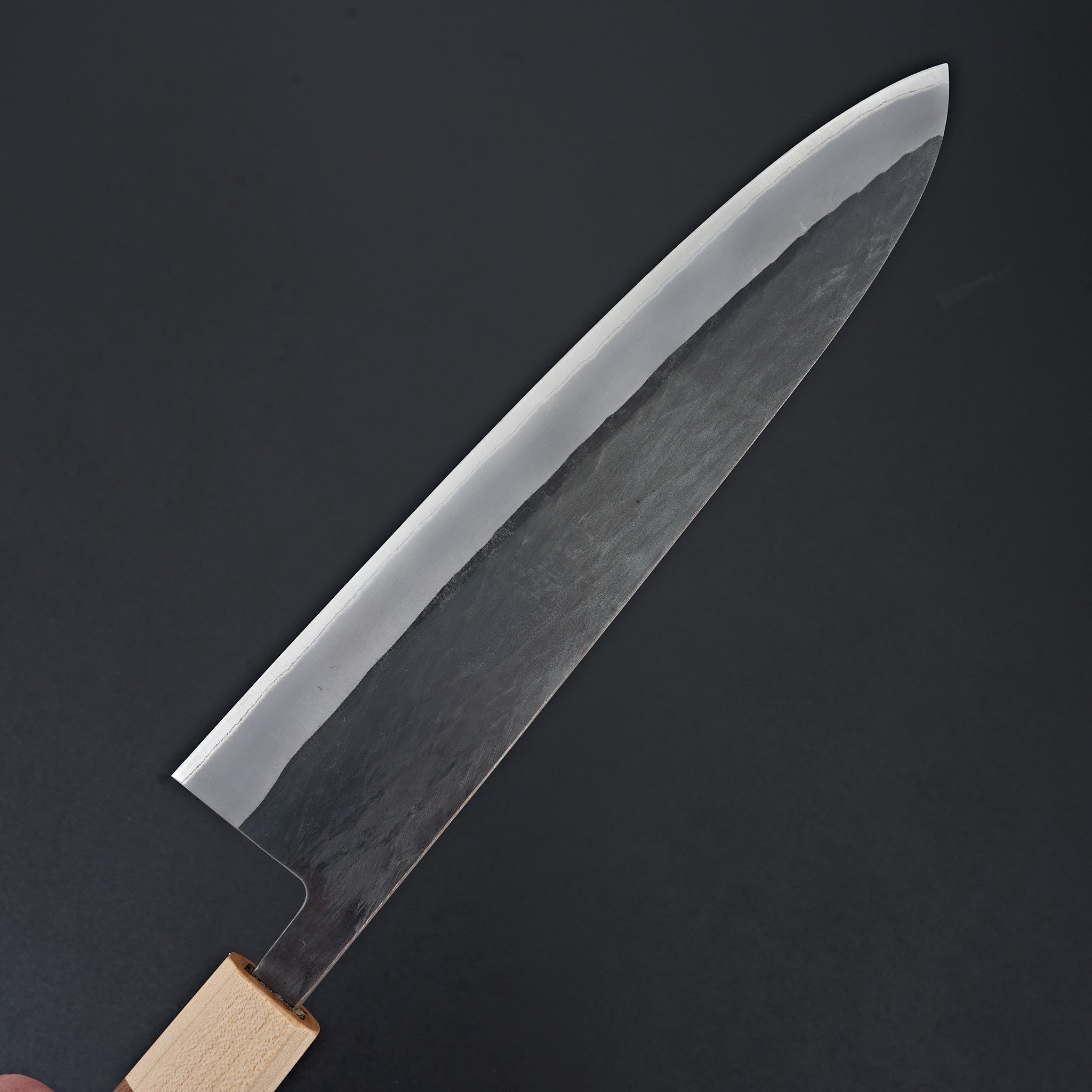 Hitohira TD Blue #2 Stainless Clad Kurouchi Gyuto 240mm Japanese Chef Knife with Walnut Handle - Perfect for Sushi, Meat Cutting & Professional Kitchen Use