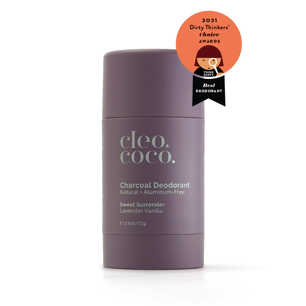 Natural Charcoal Deodorant for Women & Men - Sweet Surrender Lavender Vanilla Scent | Aluminum-Free, Long-Lasting Odor Protection | Perfect for Gym, Work & Daily Freshness