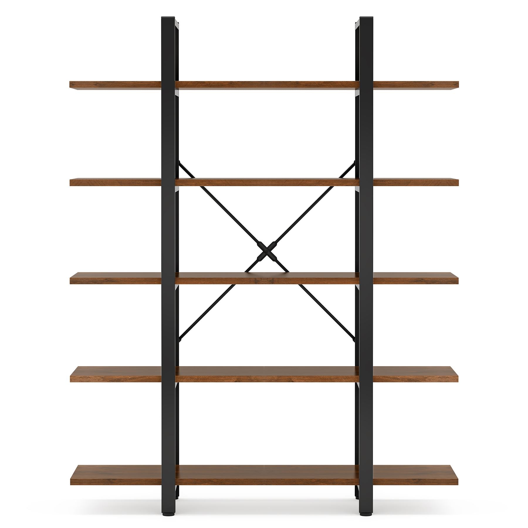 5 Tier Bookshelf - Open Etagere Bookcase with Storage Display Rack for Home Office, Living Room & Bedroom Organization