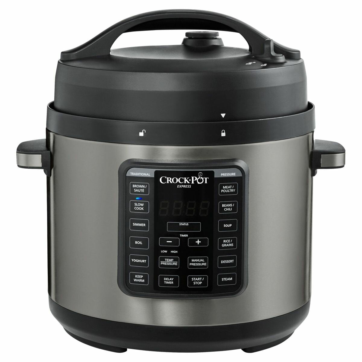Crock Pot Express Easy Release 6-in-1 Multi Cooker - 10-in-1 Pressure Cooker, Slow Cooker & Rice Cooker with 20+ Presets - Perfect for Meal Prep, Family Dinners & Quick Cooking
