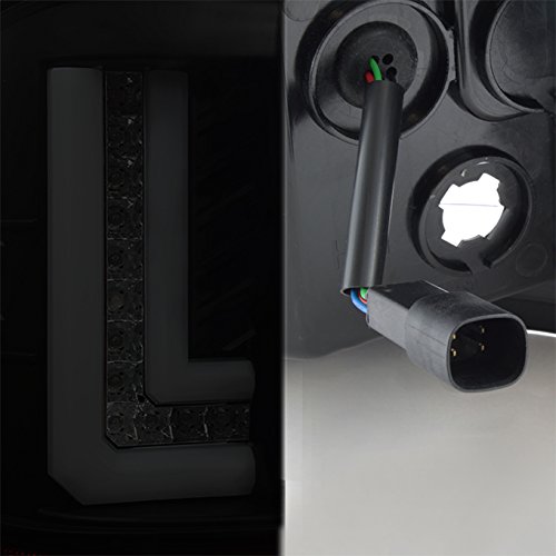 AKKON Black Smoked L-Shape LED Tail Lights Brake Lamp Assembly Pair for 16-18 GMC Sierra 1500 - Upgrade Your Truck's Style & Safety (Perfect for Night Driving & Off-Road Adventures)