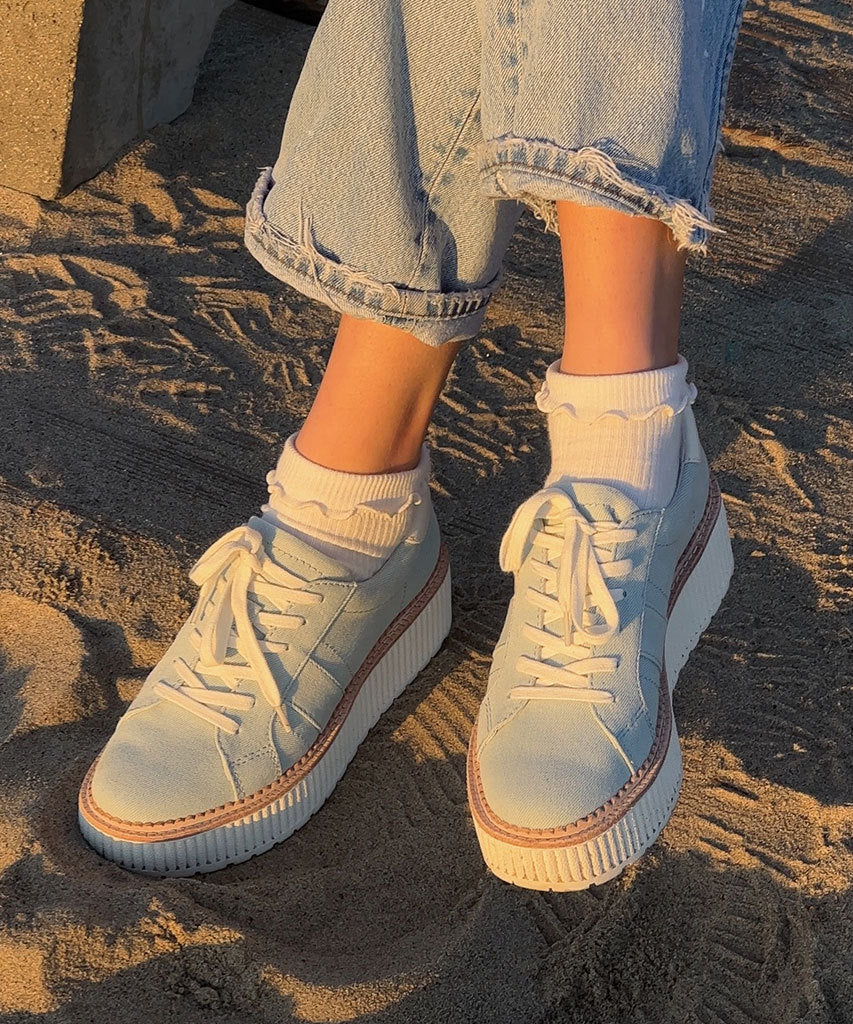 TIGER SNEAKERS for Men Women - Light Blue Denim Casual Shoes - Comfortable Walking Sneakers for Running, Gym, Workout & Daily Wear