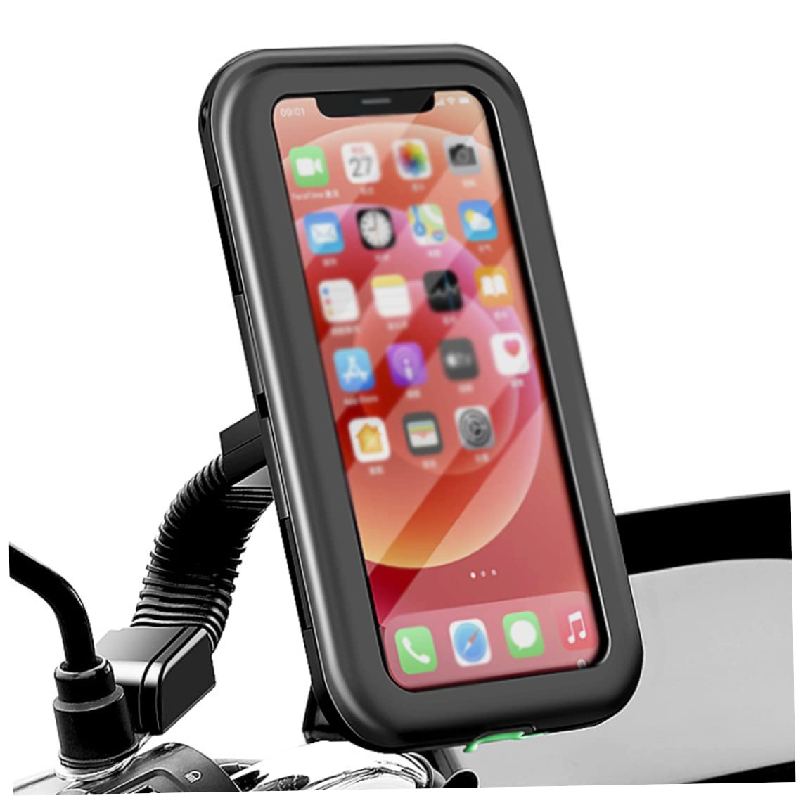 Waterproof Motorcycle Phone Mount - Handlebar Bike Holder for Cycling & Riding
