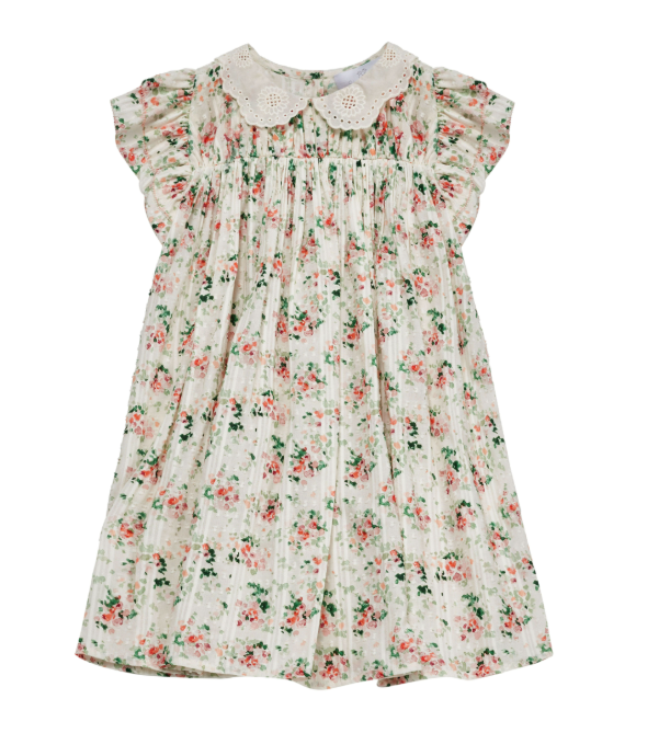CERA UNA VOLTA Frankie Dress for Girls (Ages 2-10 Years) - Elegant Floral Party Dress for Birthday, Wedding & Special Occasions