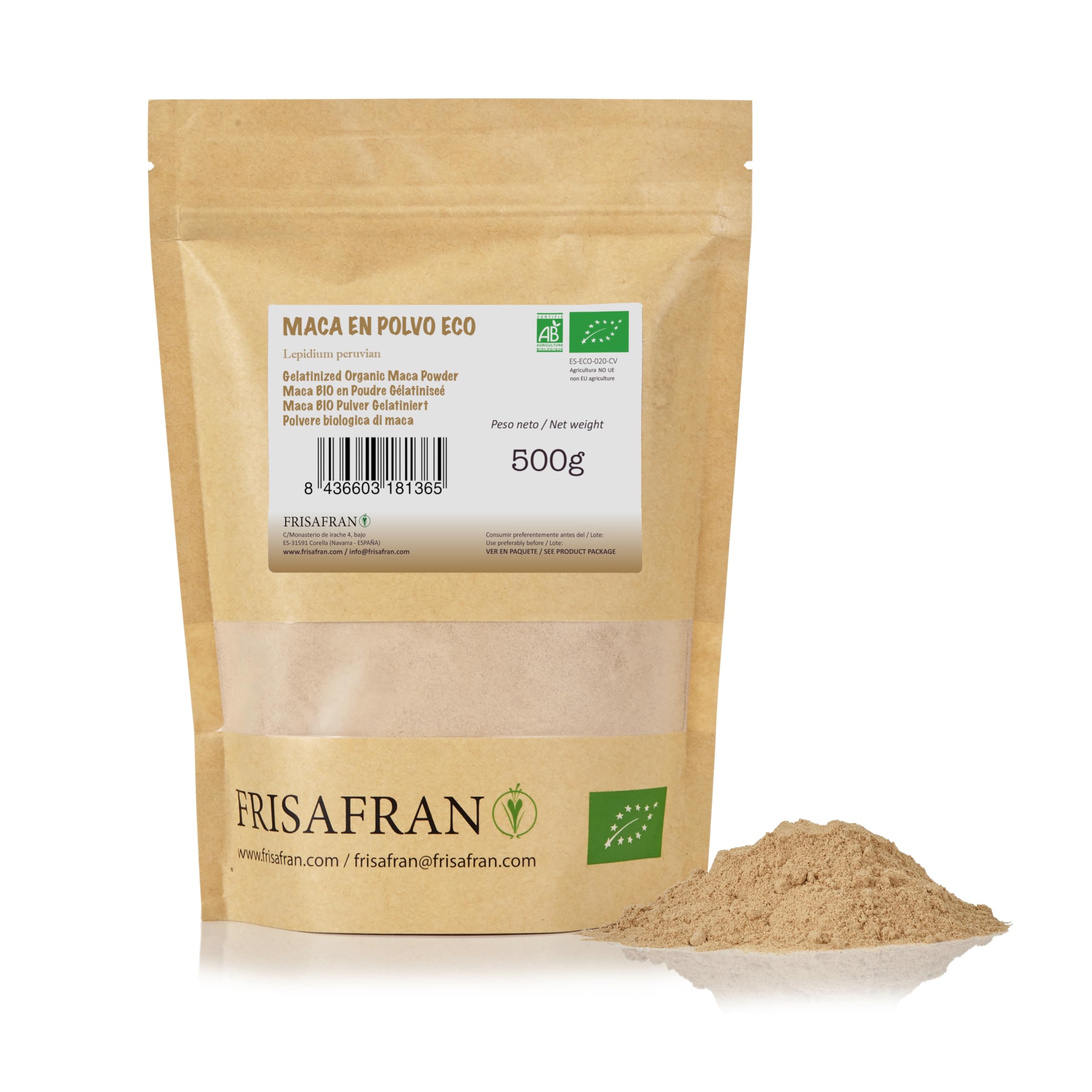 Organic Gelatinized Maca Powder from Peru | 500g | Premium Peruvian Maca Root Powder | Vegan, Gluten-Free, Non-GMO | Energy Booster & Libido Enhancer | Perfect for Smoothies, Baking & Natural Wellness