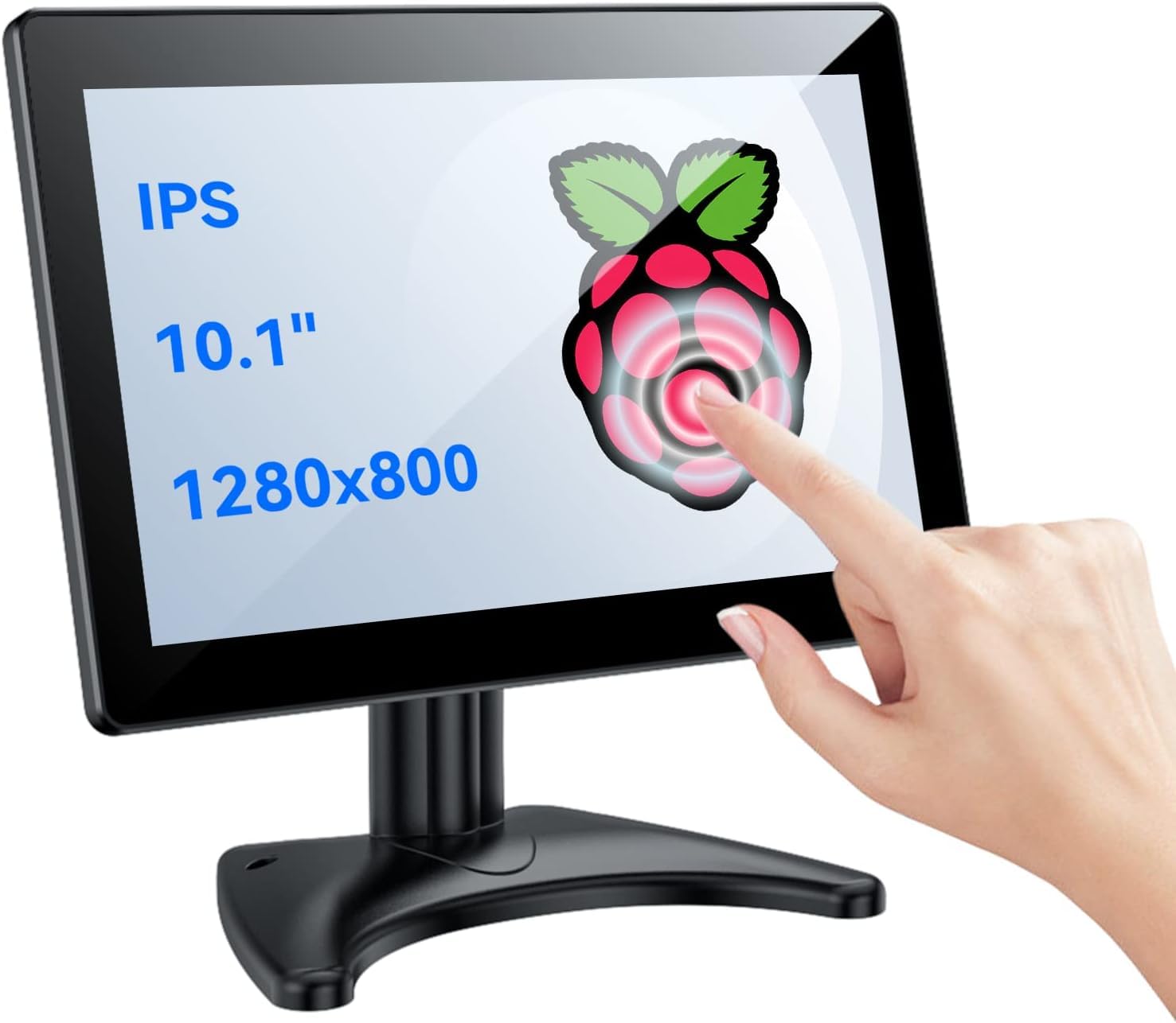 10 Inch Touchscreen Monitor - Eyoyo Portable IPS Display with HDMI VGA AV for Raspberry Pi, CCTV, DVD, PC, Laptop & POS Systems | Built-in Speakers for Home Office, Gaming & Digital Signage