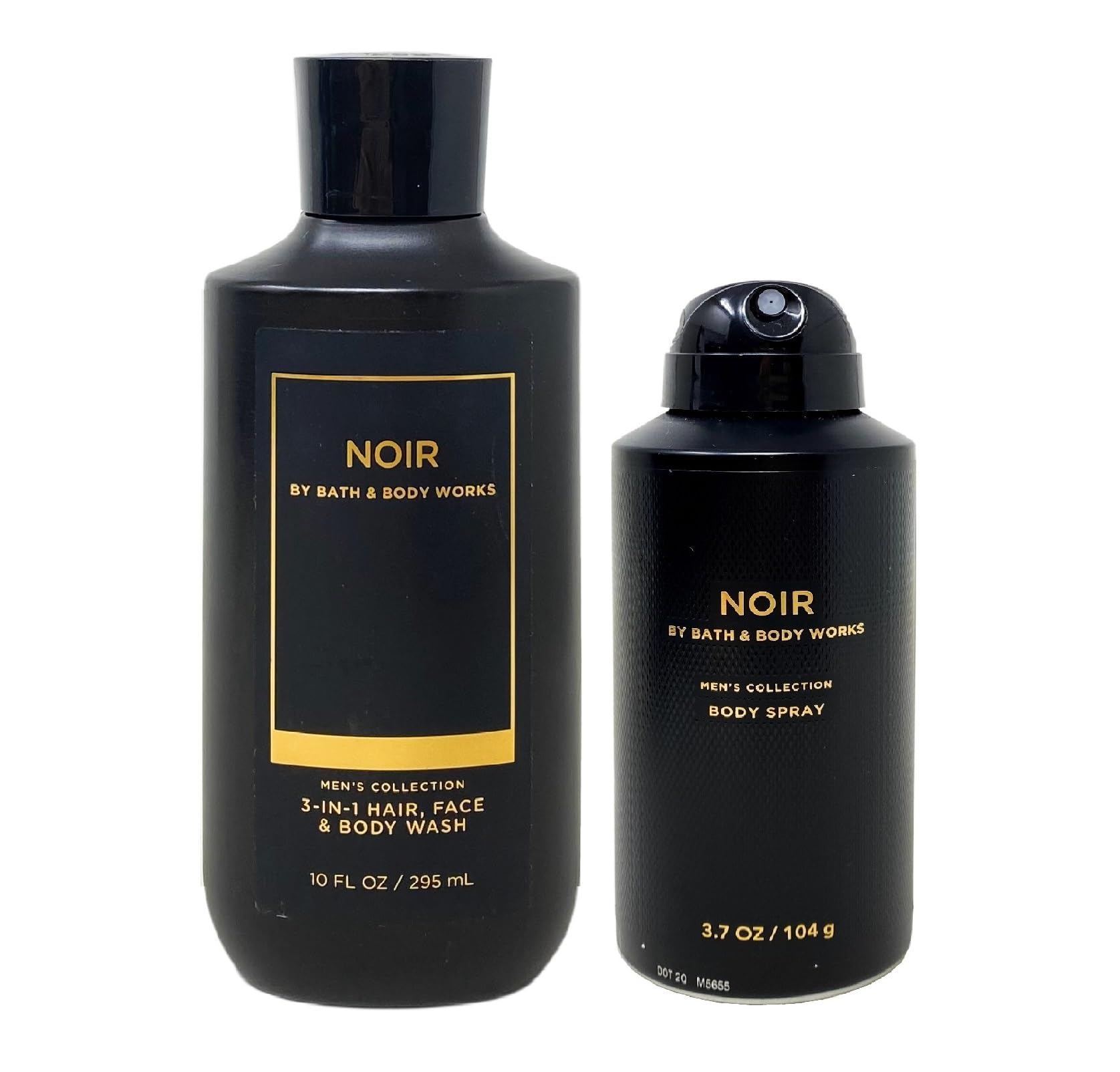 NOIR Men's 3-in-1 Hair Face & Body Wash & Body Spray Set - Bath & Body Works Full Size Grooming Kit for Men - Perfect for Gym, Travel & Daily Shower Routine