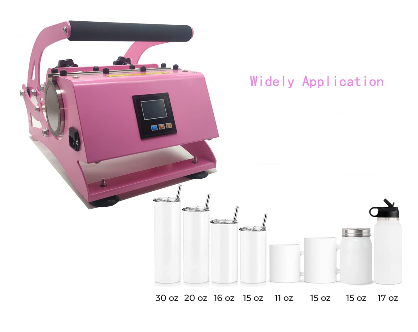 Sublimation Heat Press Machine for Tumblers - 11oz 15oz 16oz 20oz 30oz Capacity - Includes Heat Resistant Gloves & Tape - Perfect for Custom Drinkware, Personalized Gifts & Small Business Printing