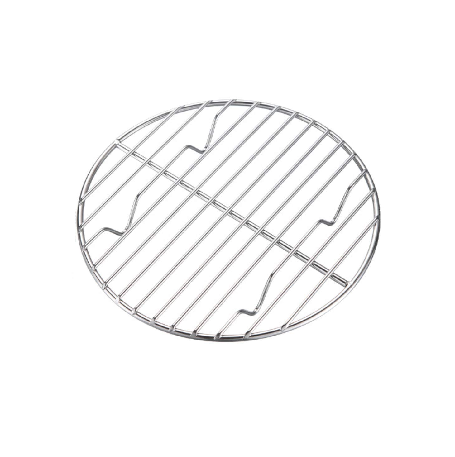 CampingMoon 6.7 Inch Stainless Steel Round Cooking Rack for Dutch Oven - Perfect for Roasting, Baking, Steaming & Cooling - Ideal for Camping, Grilling & Outdoor Cooking