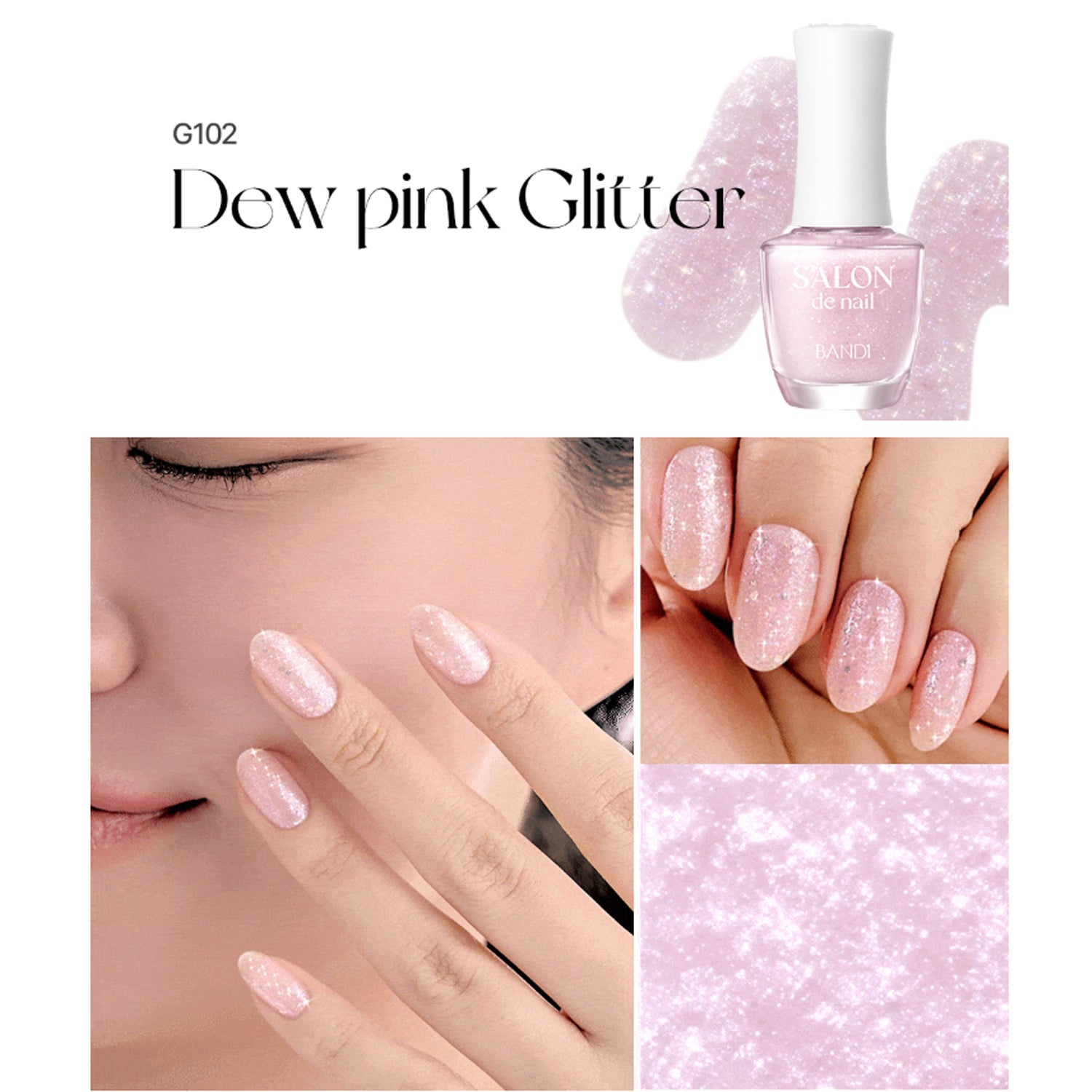 G102 Dew pink Glitter