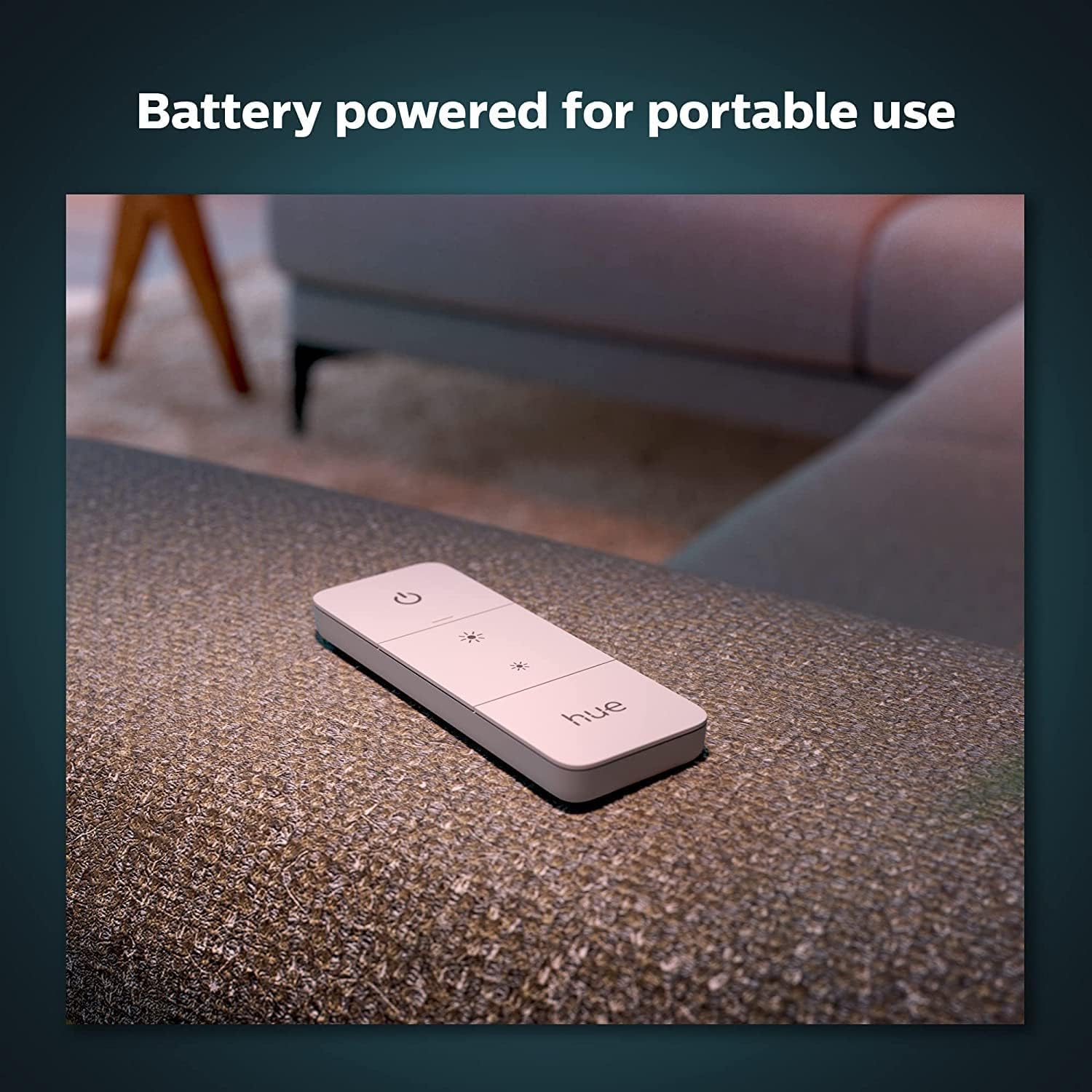 Philips Hue Smart Wireless Dimmer Switch V2 - No Installation Required | Works Exclusively with Philips Hue Lights | Perfect for Indoor Home Lighting in Living Room & Bedroom | Smart Home Lighting Control