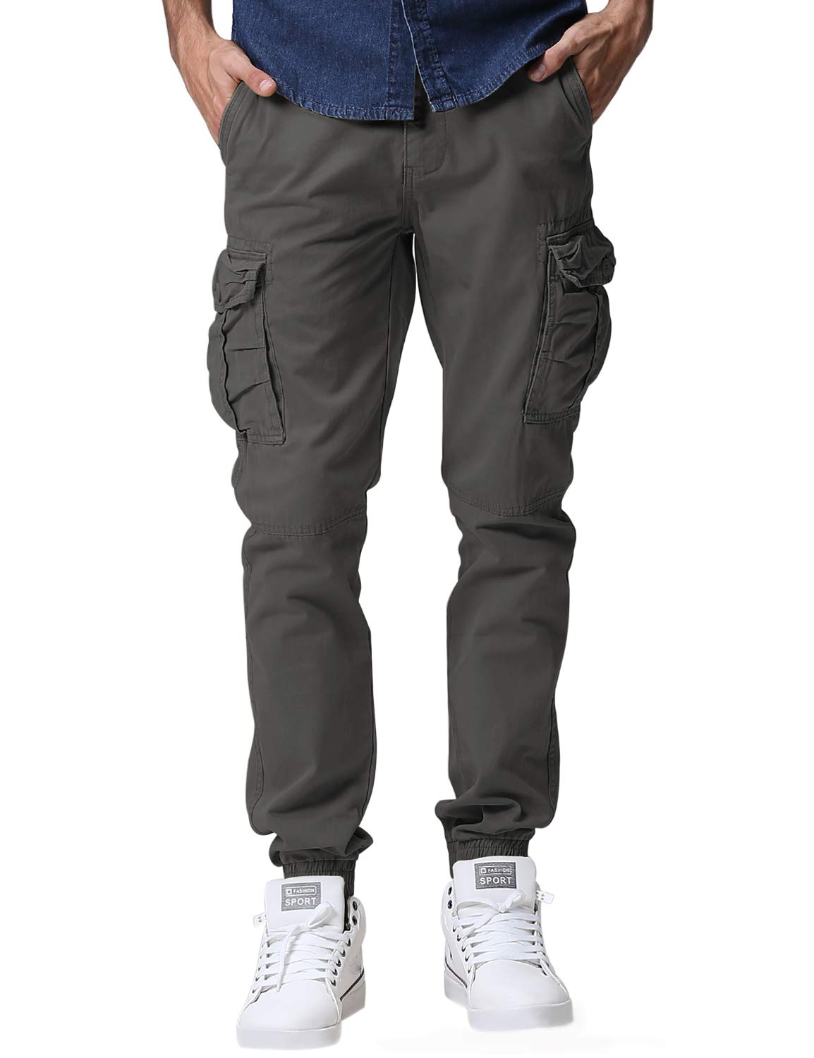 Men's Twill Jogger Pants - Comfortable Casual & Athletic Tapered Sweatpants for Running, Gym, Lounge & Everyday Wear