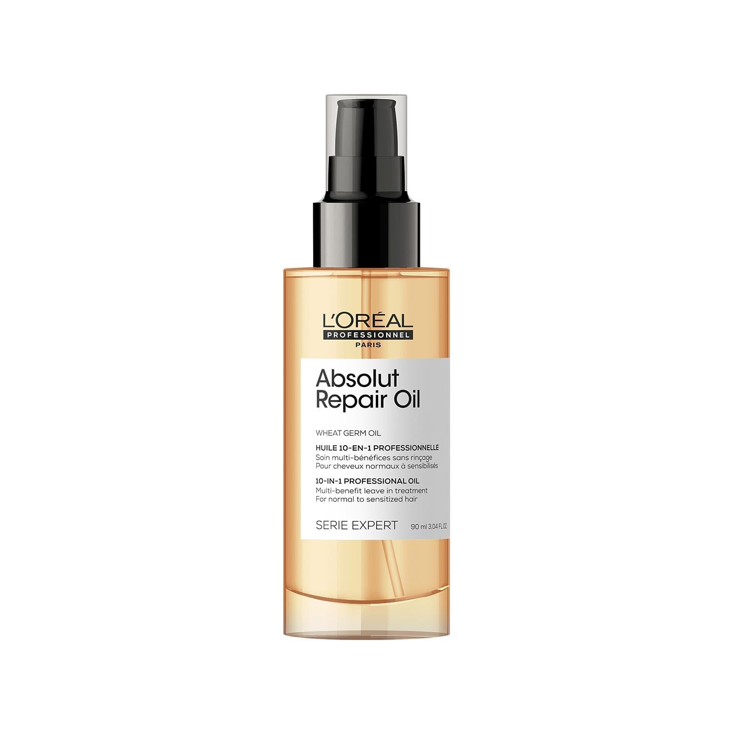 L'Oreal Professionnel Paris Absolut Repair 10-in-1 Hair Oil – Nourishing Treatment for Dry & Damaged Hair, Repairs Split Ends & Adds Shine – Perfect for Daily Hair Care & Styling