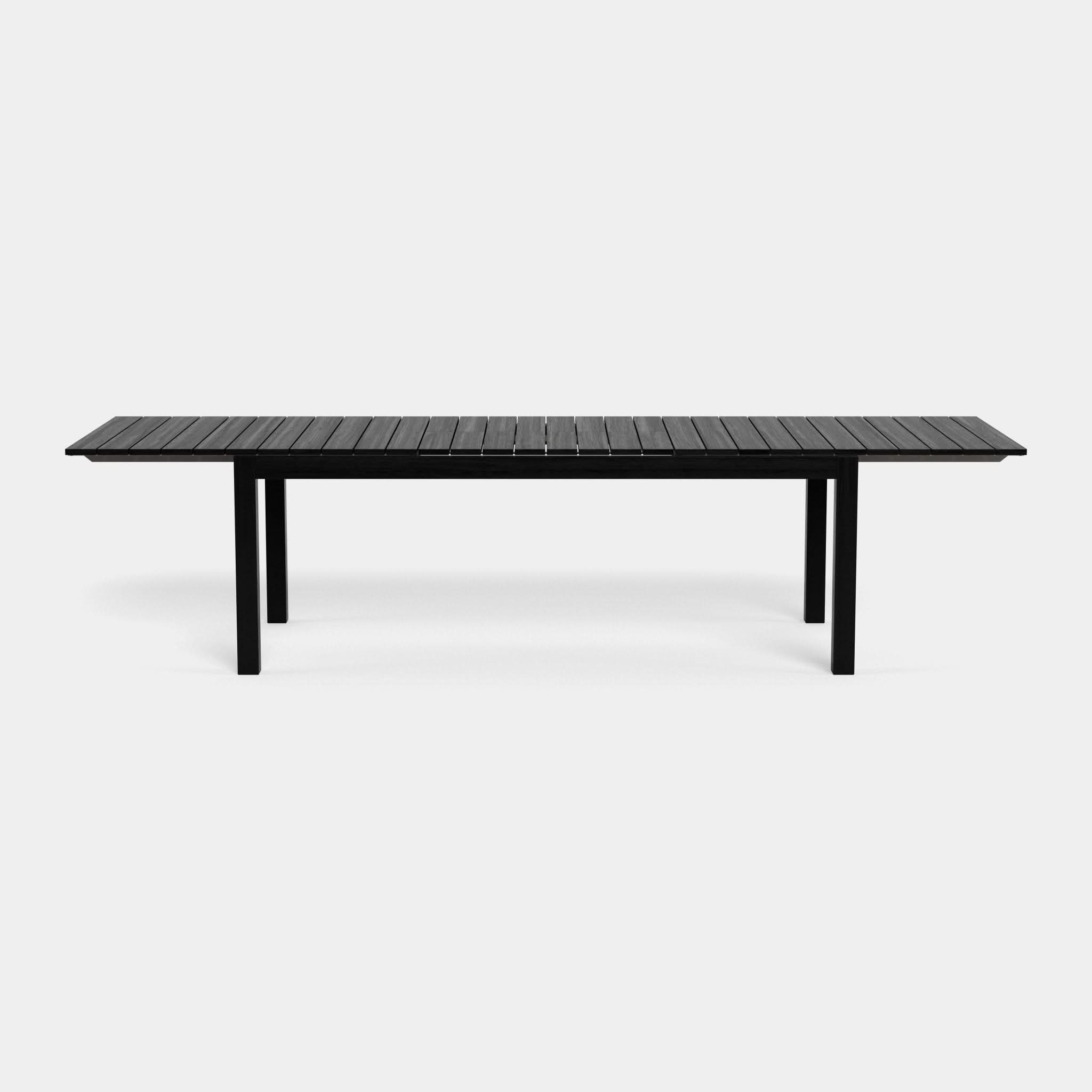 Pacific Teak Extension Dining Table - Expandable Solid Wood Table for 6-10 People - Perfect for Family Gatherings & Dinner Parties